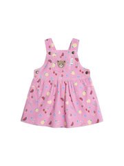 Huxbaby Pink Fruit Emoji Pinafore Dress-dresses-and-skirts-Bambini