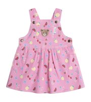 Huxbaby Pink Fruit Emoji Pinafore Dress-dresses-and-skirts-Bambini