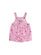Huxbaby Pink Fruit Emoji Short Overalls