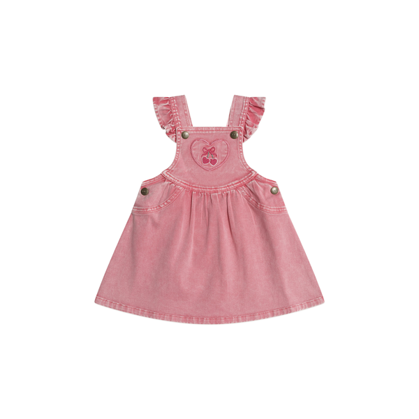 Huxbaby Cherry Heart Vintage Pinafore Dress