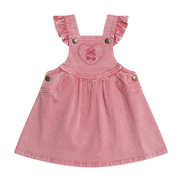 Huxbaby Cherry Heart Vintage Pinafore Dress