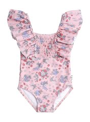 Huxbaby Strawberry Garden Shirred Swimsuit-swimwear-Bambini
