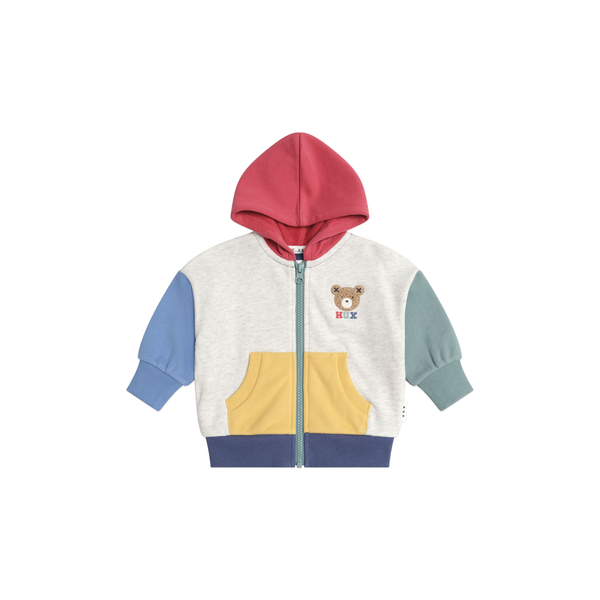 Huxbaby Huxbear Zip Up Hoodie Colour Block