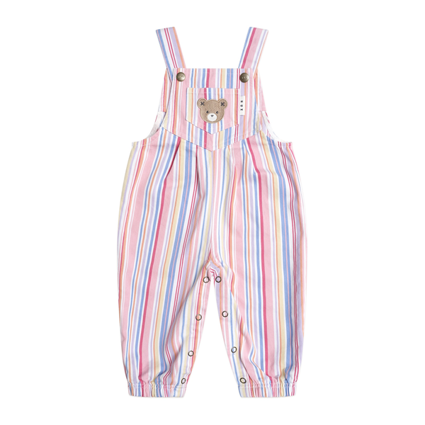 Huxbaby Pastel Stripe Overalls