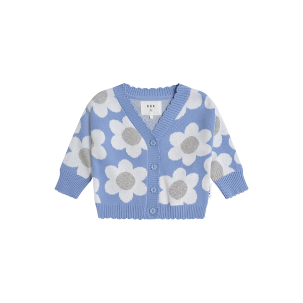 Huxbaby Daisy Scalloped Knit Cardi