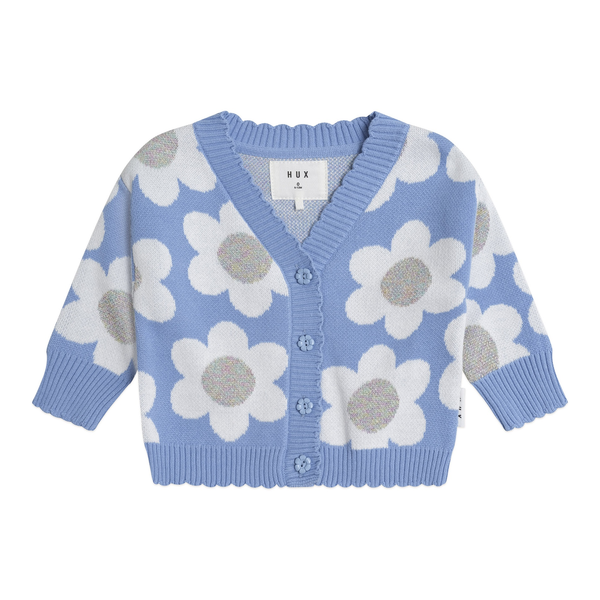 Huxbaby Daisy Scalloped Knit Cardi