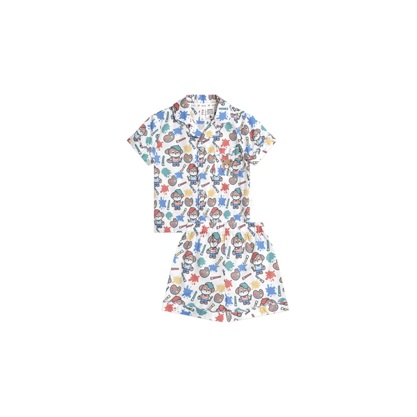 Huxbaby Parisian Painter Pup PJs