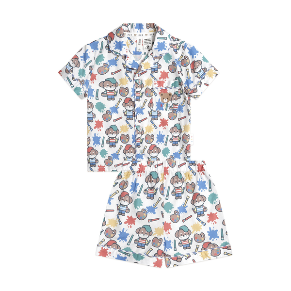 Huxbaby Parisian Painter Pup PJs