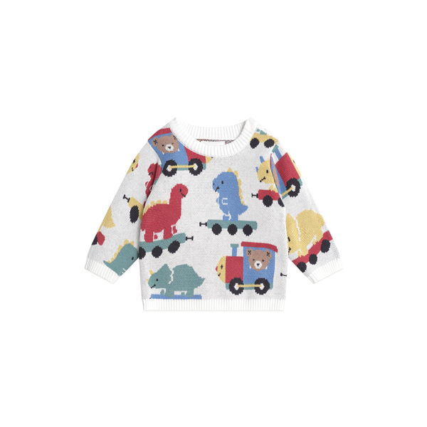 Huxbaby Dino Train Knit Pullover