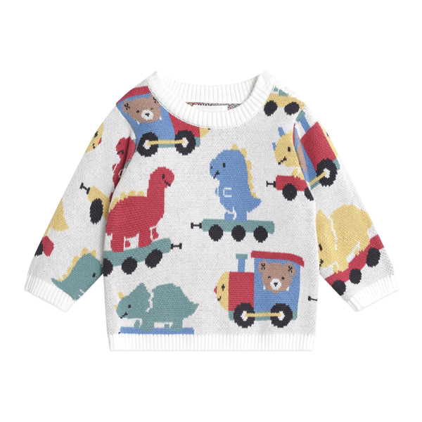 Huxbaby Dino Train Knit Pullover