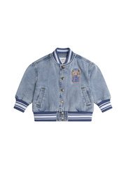 Huxbaby Dreamy Denim Varsity Bomber-jackets-and-cardigans-Bambini