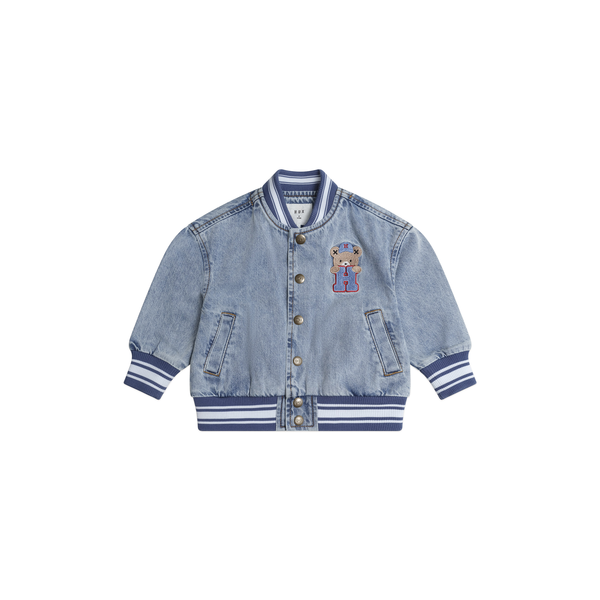 Huxbaby Dreamy Denim Varsity Bomber