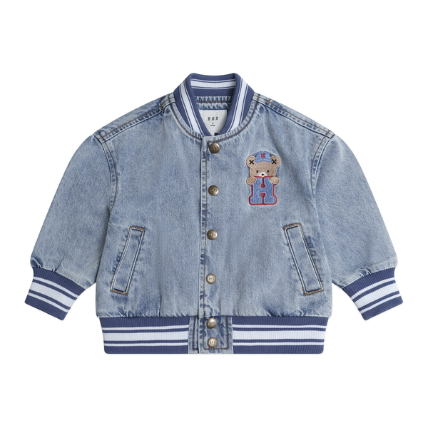 Huxbaby Dreamy Denim Varsity Bomber