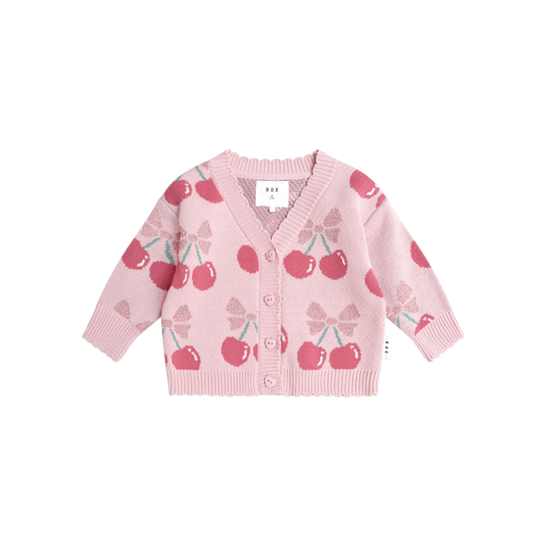 Huxbaby Cherry Pie Scalloped Knit Cardi