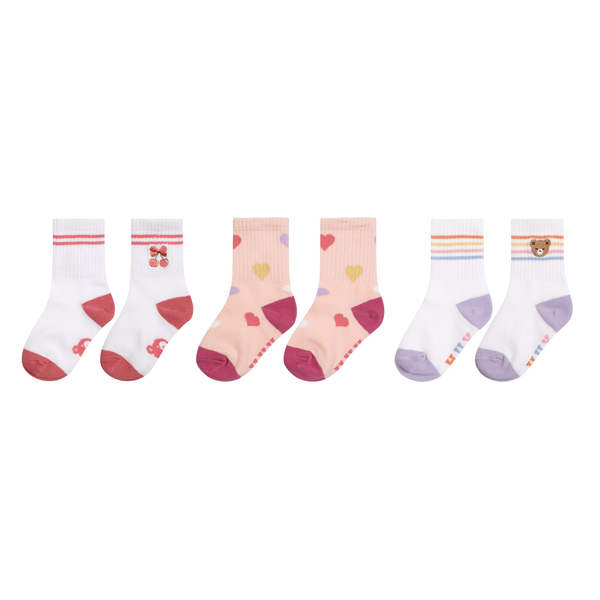 Huxbaby Sporty Socks 3 Pack Sweetheart