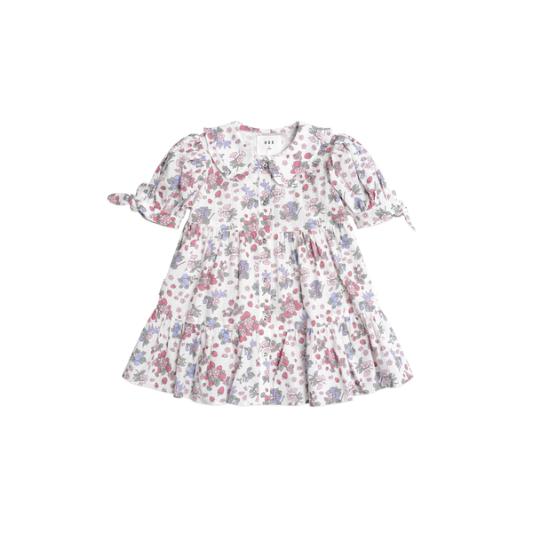 Huxbaby Strawberry Garden Tiered Smock Dress