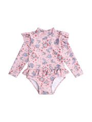 Huxbaby Strawberry Garden Frill Swimsuit-swimwear-Bambini