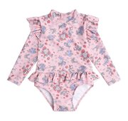 Huxbaby Strawberry Garden Frill Swimsuit-swimwear-Bambini
