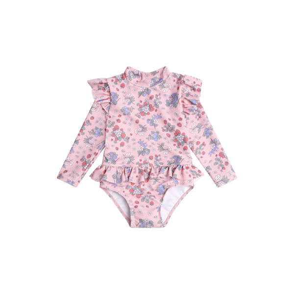 Huxbaby Strawberry Garden Frill Swimsuit