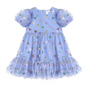 Huxbaby Fruit Salad Puff Sleeve Tulle Dress-dresses-and-skirts-Bambini
