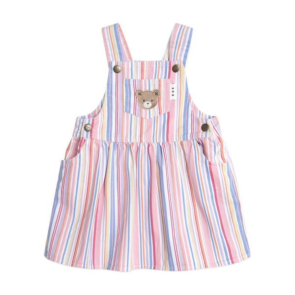 Huxbaby Pastel Stripe Pinafore Dress