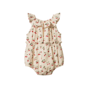 Nature Baby Muslin Plum Suit-bodysuits-and-rompers-Bambini