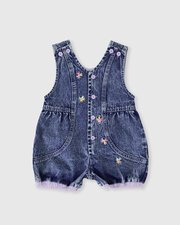 Goldie + Ace Nina Pastel Petals Denim Romper-bodysuits-and-rompers-Bambini