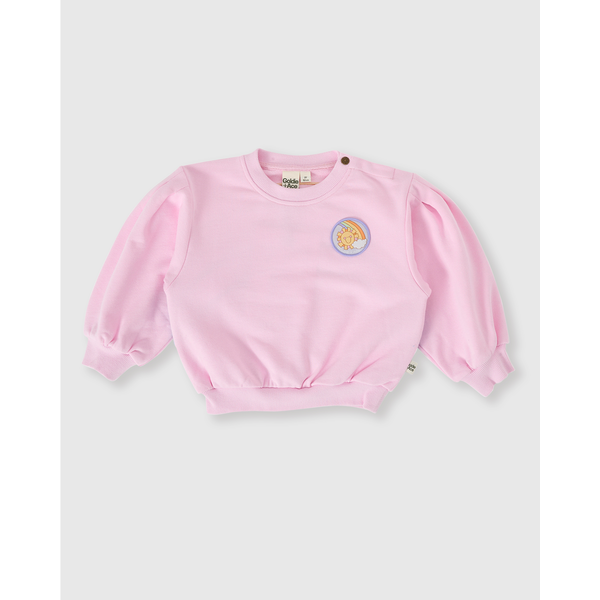Goldie + Ace Over The Rainbow Puff Sleeve Sweater