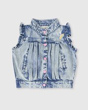 Goldie + Ace Elodie Embroidered Denim Vest-tops-Bambini