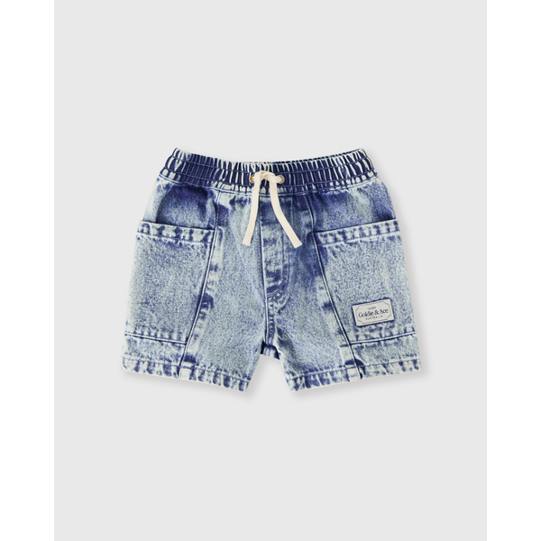 Goldie + Ace Noah Denim Pocket Shorts