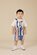 Goldie + Ace 90's Bold Stripe James Denim Pocket Overalls