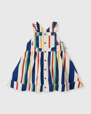 Goldie + Ace 90's Bold Stripe Heidi Denim Pinafore Dress-dresses-and-skirts-Bambini