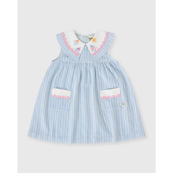 Goldie + Ace Sailor Stripe Lucy Collared Dress