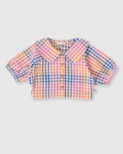 Goldie + Ace Rainbow Gingham Beatrice Blouse-tops-Bambini