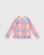 Goldie + Ace Rainbow Gingham Zip Up Rashguard