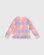 Goldie + Ace Rainbow Gingham Zip Up Rashguard