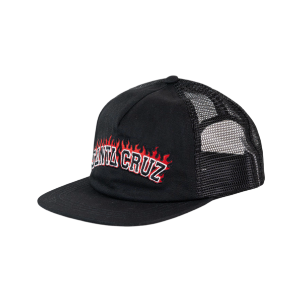 Santa Cruz Flamed Collegiate Arch Trucker Cap