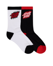 Santa Cruz Flamed Stack Crew Socks 2 Pack-underwear-and-socks-Bambini