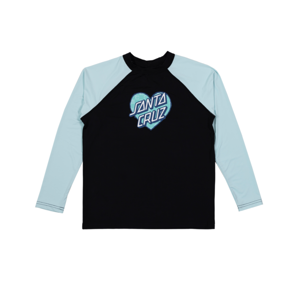 Santa Cruz Checker Heart Dot Front LS Rash Guard