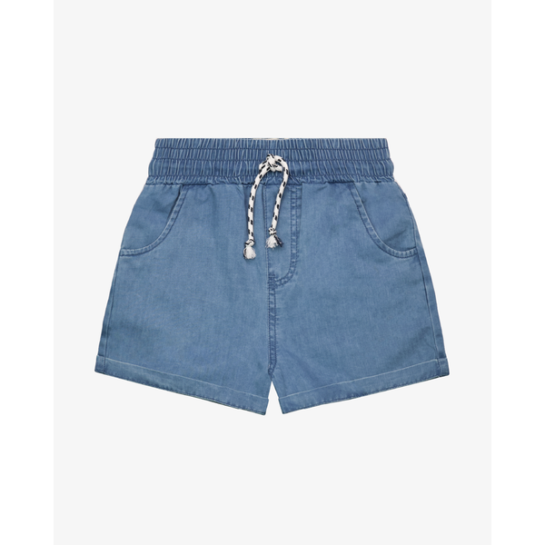 The Girl Club Blue Wash Summer Shorts