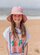 Acorn Checks Broad Brim Bucket Hat