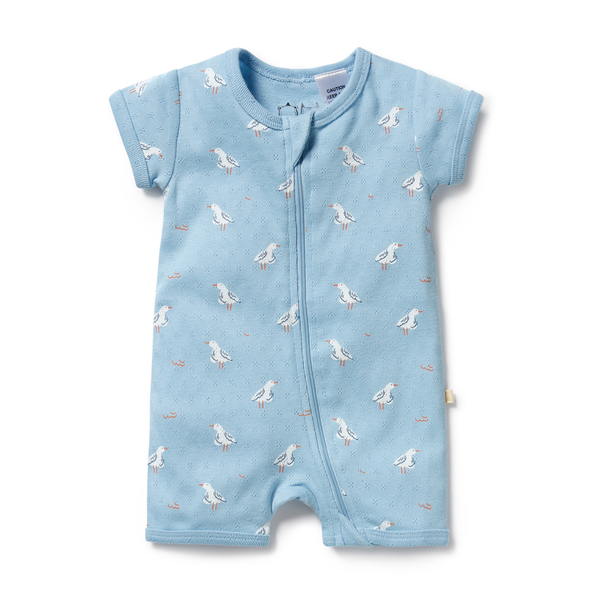 Wilson & Frenchy Organic Pointelle Boyleg Zipsuit