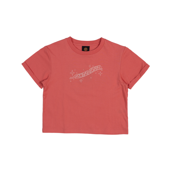 Santa Cruz Winged Moon Strip Centre SS Crop Tee