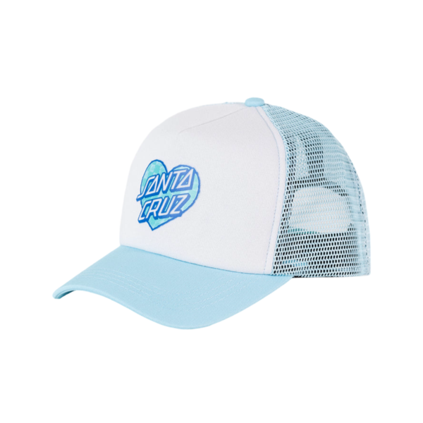 Santa Cruz Checker Heart Dot Trucker Cap