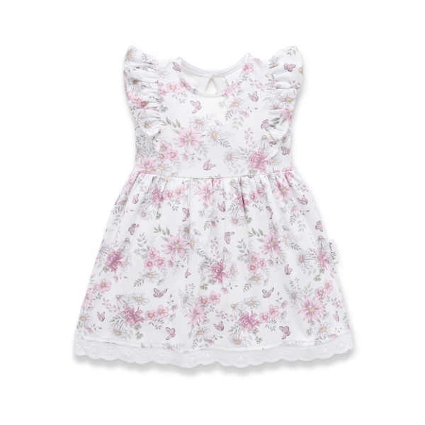 Aster & Oak Daisy Floral Ruffle Dress