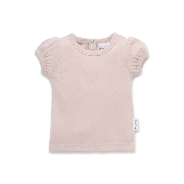 Aster & Oak Bloom Pointelle Ruffle Top