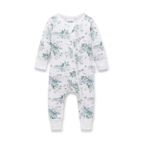 Aster & Oak Snuggle Bug LS Zip Romper