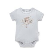 Aster & Oak Flying Oli Bear Print Onesie-bodysuits-and-rompers-Bambini