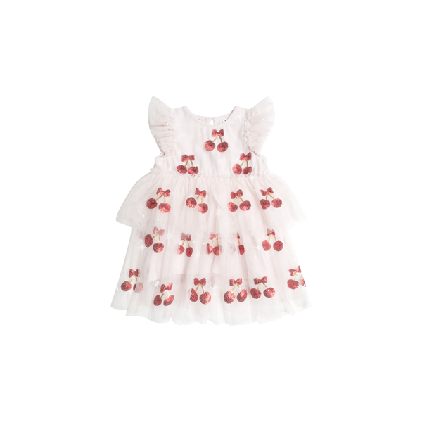 Huxbaby Sequin Cherry Pie Tulle Dress