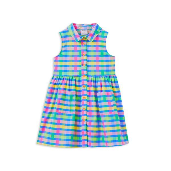Milky Picnic Check Dress